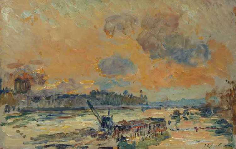 La Berge - Albert Lebourg - Huile sur panneau