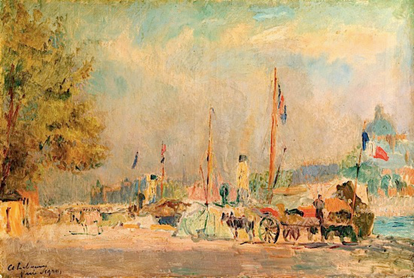 Paris - Le Quai du Louvre, Après-midi de printemps, 1900 - Albert Lebourg